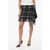 Burberry Cashmere Blend Scarf Miniskirt With Tartan Motif And Fringes Green