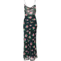 Rochii lungi Floral Patterned Chiffon Slip Dress Femei