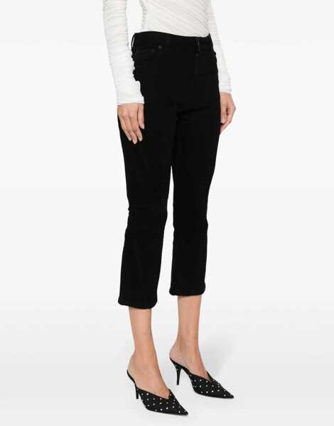Blugi drepti MUGLER Patchwork Effect Cropped Fit Denims Black Femei (BM 19521677) 3