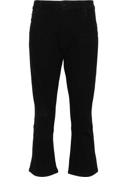 Blugi drepti MUGLER Patchwork Effect Cropped Fit Denims Black Femei (BM 19521677) 1