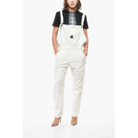 Rochii lungi Solid Color Denim Jumpsuit With Logoed Buttons Femei