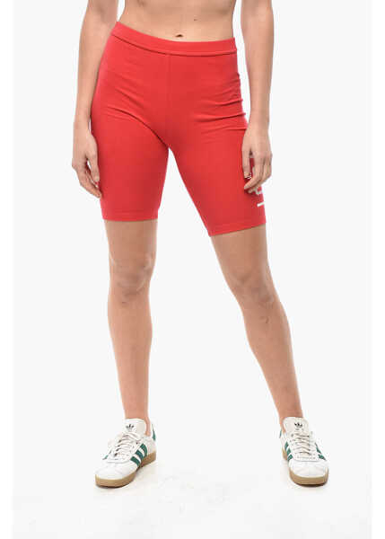 Pantaloni scurti DSQUARED2 Icon Stretch Cotton Cycling Shorts With Printed Logo Red Femei (BM 19521707) 1