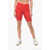 DSQUARED2 Icon Stretch Cotton Cycling Shorts With Printed Logo Red