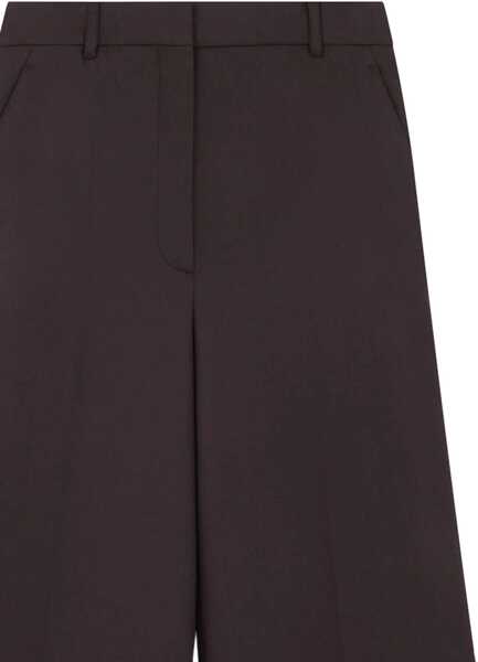 Pantaloni casual Stella McCartney Wool Palazzo Pants With Concealed Closure Brown Femei (BM 19521713) 2