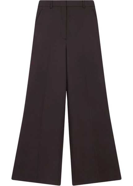 Pantaloni casual Stella McCartney Wool Palazzo Pants With Concealed Closure Brown Femei (BM 19521713) 1