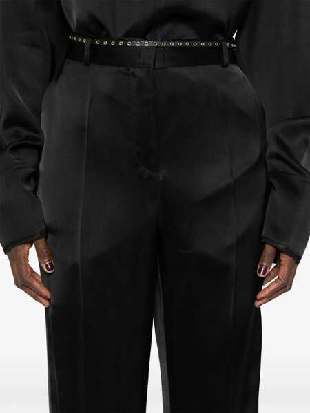 Pantaloni casual TOTME Low-Rise Satin Pants With Belt Loops Black Femei (BM 19521716) 5