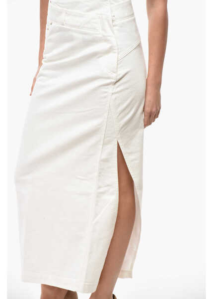 Fuste lungi Loewe Denim Decontructed Skirt With Side Zip White Femei (BM 19521722) 3