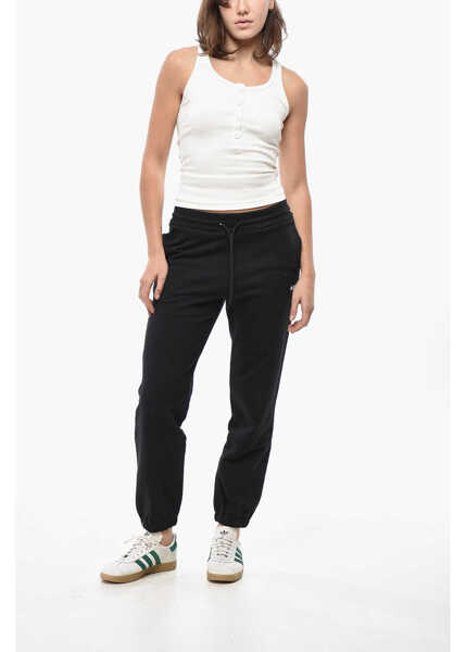 Pantaloni de trening MSGM Solid Color Cotton Joggers Black Femei (BM 19521731) 4