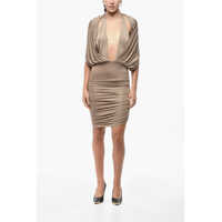 Rochii scurte Draped Minidress With Cape Detail Femei