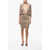 Magda Butrym Draped Minidress With Cape Detail Beige