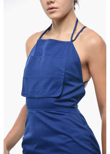 Rochii lungi Max Mara Sfilata Denim Temide Sheath Dress With Lace-Up Detail Blue Femei (BM 19521764) 3