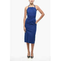Rochii lungi Sfilata Denim Temide Sheath Dress With Lace-Up Detail Femei