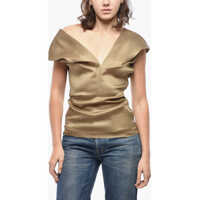 Bluze Silk Organza Top With Back Zip Femei