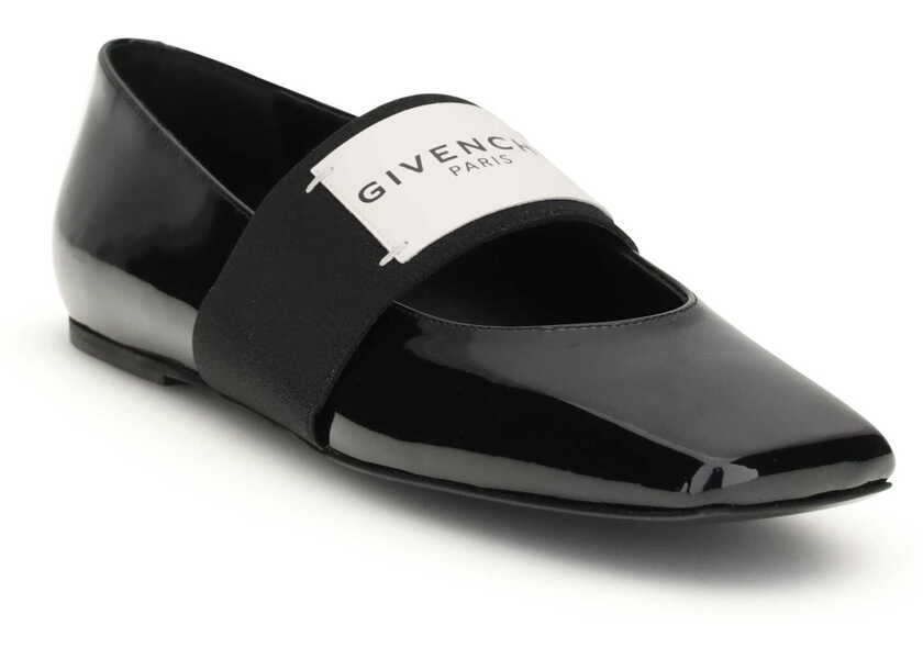 Balerini Givenchy Patent-leather Squared Ballerinas BLACK Femei (BM 19521869) 2