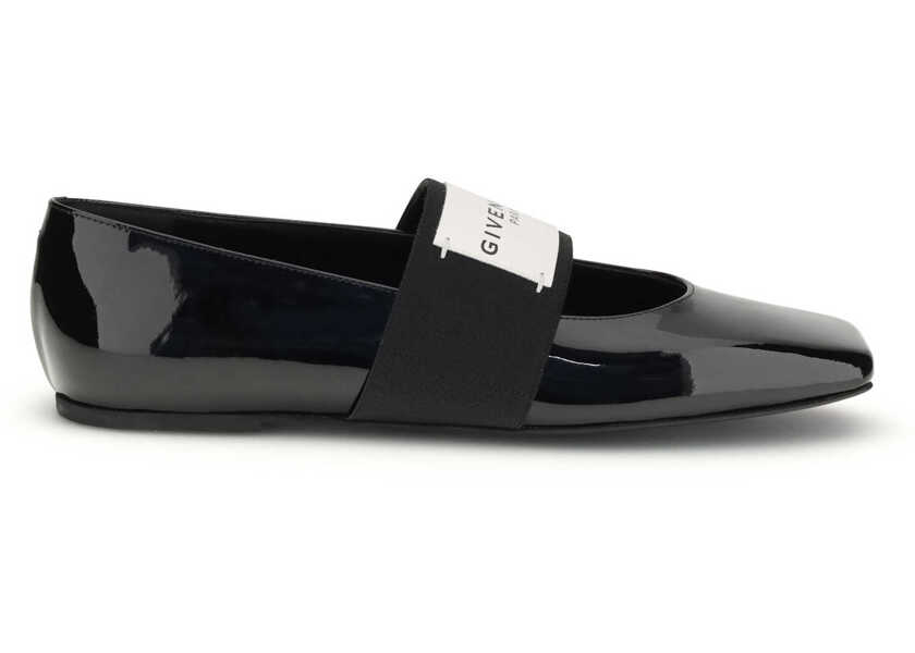 Balerini Givenchy Patent-leather Squared Ballerinas BLACK Femei (BM 19521869) 1