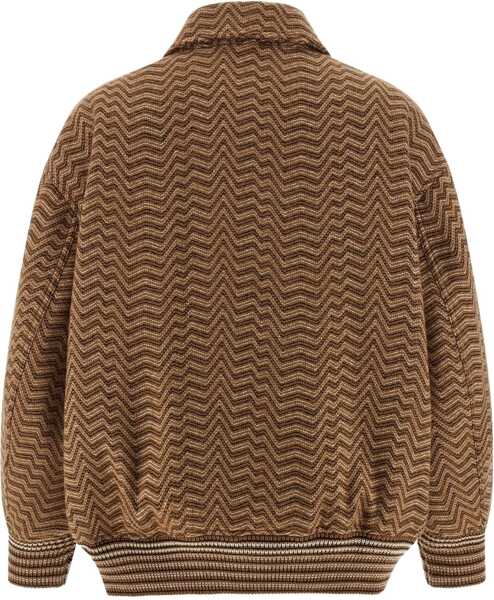 Jachete MISSONI BEACHWEAR Bomber with irregular chevron pattern CAMEL TONES Femei (BM 19521911) 2