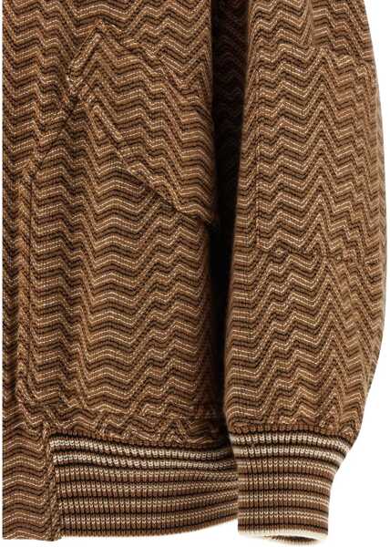 Jachete MISSONI BEACHWEAR Bomber with irregular chevron pattern CAMEL TONES Femei (BM 19521911) 4