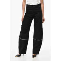 Pantaloni casual Willow Smith High-Waisted Cotton Modular Pants Femei