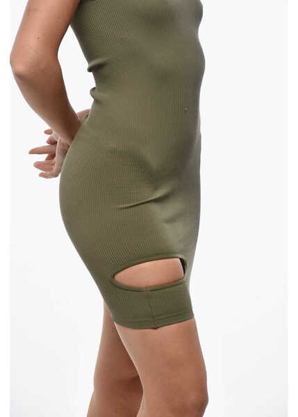 Rochii scurte ANDREADAMO Stretch Fabric Amazonia Tank Dress With Cut-Out Military Green Femei (BM 19521950) 3