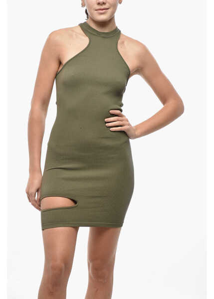 Rochii scurte ANDREADAMO Stretch Fabric Amazonia Tank Dress With Cut-Out Military Green Femei (BM 19521950) 4