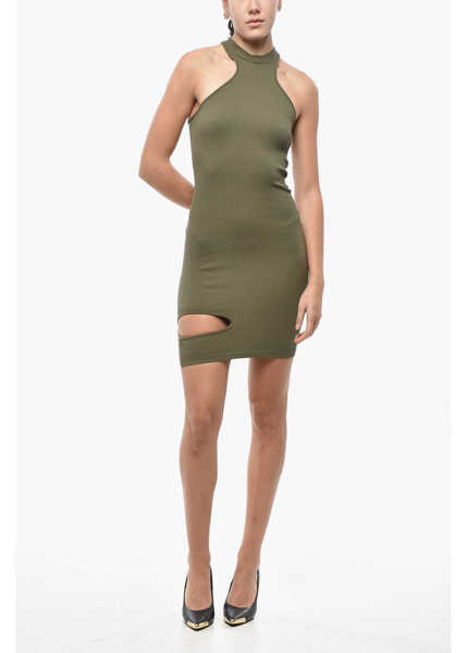 Rochii scurte ANDREADAMO Stretch Fabric Amazonia Tank Dress With Cut-Out Military Green Femei (BM 19521950) 1