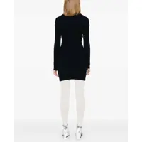 Rochii scurte Jean Paul Gaultier Dama - Rochii scurte Jean Paul Gaultier Striped Turtleneck Bodycon Dress Black Femei (BM 19521956) - B-mall.ro