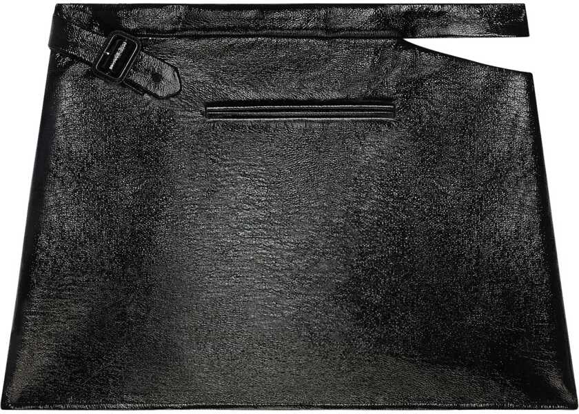 Fuste scurte COURRGES Vinyl Miniskirt With Cut-Outs Black Femei (BM 19521962) 1