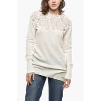 Pulovere Pure Cashmere Sweater With Lace Insert Femei