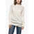 Ermanno Scervino Pure Cashmere Sweater With Lace Insert White