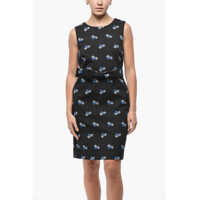 Imbracaminte P.A.R.O.S.H. Dama pagina 7 - Rochii scurte P.A.R.O.S.H. Floral Patterned Contesa Sheath Dress With Belt Black Femei (BM 19521974) - B-mall.ro