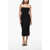 Khaite Knitted Strapless Sheath Dress Black