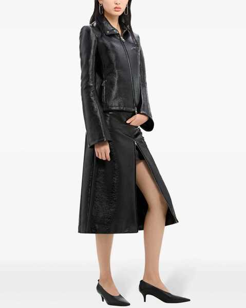 Fuste lungi COURRGES Vinyl Midi Skirt With Adjustable Split Black Femei (BM 19521989) 3