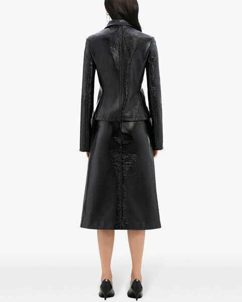Fuste lungi COURRGES Vinyl Midi Skirt With Adjustable Split Black Femei (BM 19521989) 4