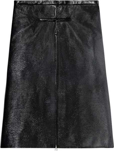 Fuste lungi COURRGES Vinyl Midi Skirt With Adjustable Split Black Femei (BM 19521989) 1