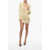 AYA MUSE V Neck Knitted Dress With Tie Neck Detail Yellow