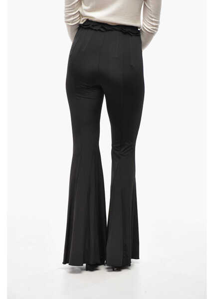 Pantaloni office ROTATE Birger Christensen High-Waisted Flared Pants With Corset Effect Detail Black Femei (BM 19522007) 2