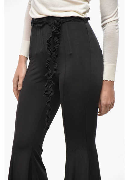 Pantaloni office ROTATE Birger Christensen High-Waisted Flared Pants With Corset Effect Detail Black Femei (BM 19522007) 3