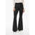 ROTATE Birger Christensen High-Waisted Flared Pants With Corset Effect Detail Black