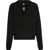Rick Owens Porterville Crew Neck Wool Sweater With Cut-Out Black