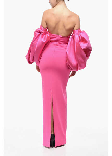 Rochii lungi SOLACE LONDON Sweetheart Necklined Karina Sheath Dress With Removable Puff Pink Femei (BM 19522028) 2