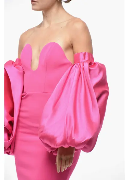 Rochii lungi SOLACE LONDON Sweetheart Necklined Karina Sheath Dress With Removable Puff Pink Femei (BM 19522028) 3