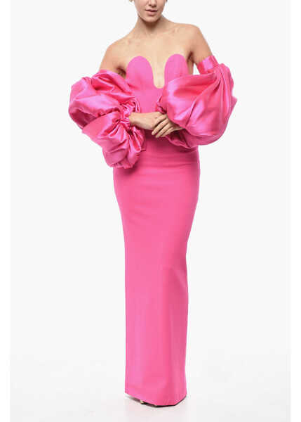 Rochii lungi SOLACE LONDON Sweetheart Necklined Karina Sheath Dress With Removable Puff Pink Femei (BM 19522028) 1