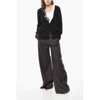 Pulovere Ermanno Scervino Dama - Cardigane Ermanno Scervino Cashmere Cardigan With Lace Embellishment Black Femei (BM 19522034) - B-mall.ro