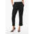 Tory Burch Cropped Fit Wool Pants With Flush Pockets Black