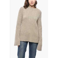 Pulovere casual Crew Neck Calvin Ribbed Cashmere Pullover Femei