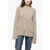 Khaite Crew Neck Calvin Ribbed Cashmere Pullover Beige