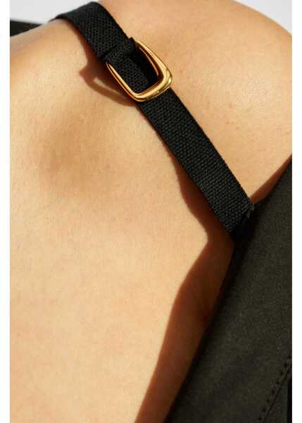 Rochii scurte JACQUEMUS La Casa Cotton Shirt Dress With Cold Shoulder Black Femei (BM 19522055) 5