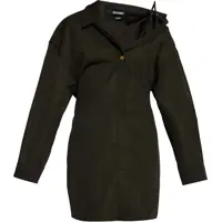 Rochii scurte La Casa Cotton Shirt Dress With Cold Shoulder Femei