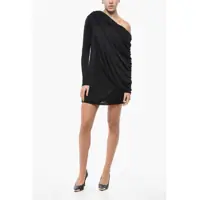 Rochii scurte Viscose Draped Dress Femei