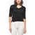 Ermanno Scervino Crew Neck Merino Wool Sweater With Lace Details Black